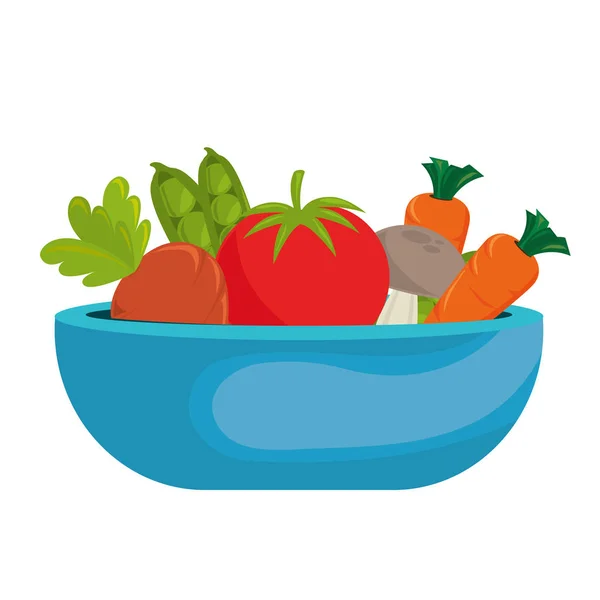 Salát zelenina čerstvá ikona — Stockový vektor