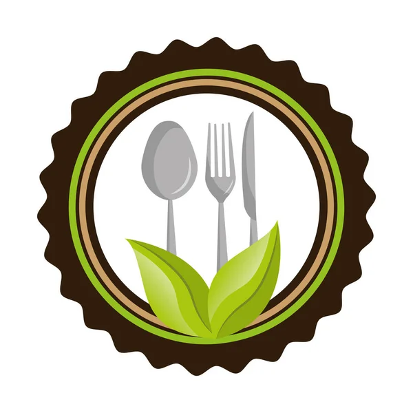 Listy zdravé potraviny ikonu — Stockový vektor