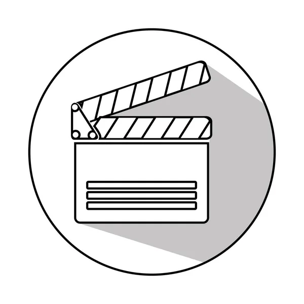 Ícone de cinema quadro de palmas — Vetor de Stock
