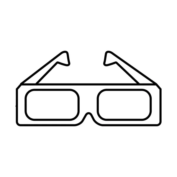 Glasses 3d isolated icon — Stock Vector