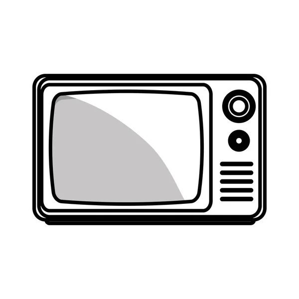 Viejo icono de tv aislado — Vector de stock