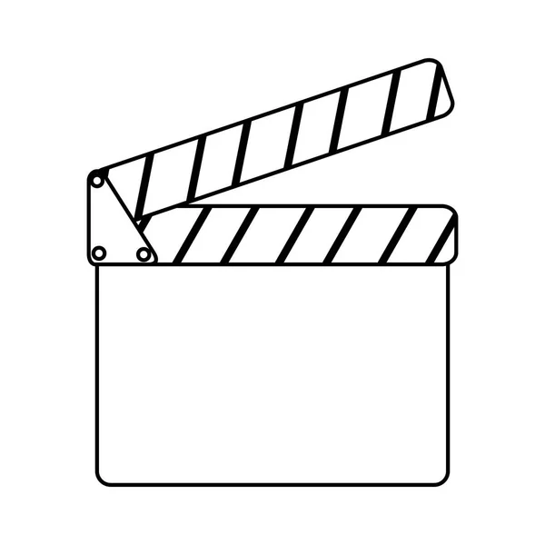 Clapper board icona del cinema — Vettoriale Stock