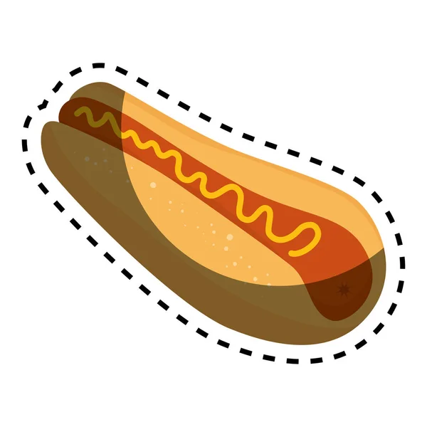 Hotdog geïsoleerde pictogram — Stockvector