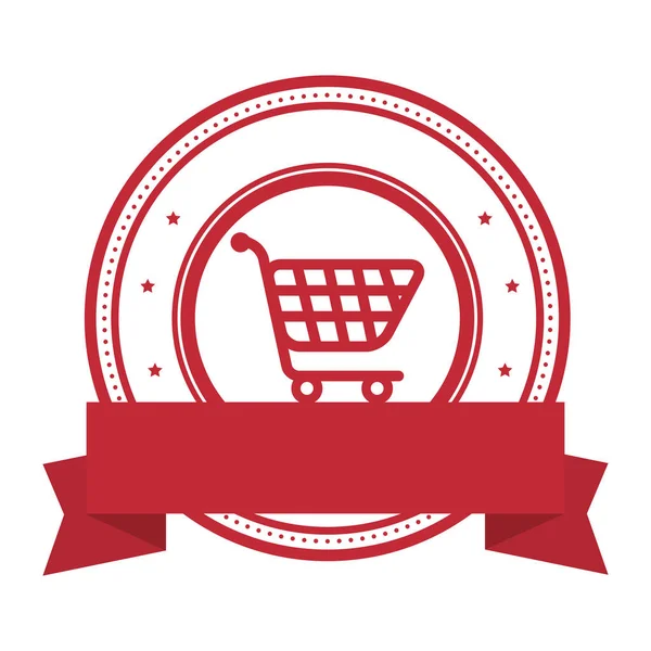 Cart shopping kommersiella ikonen — Stock vektor