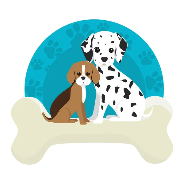 Lindo perro aislado icono — Archivo Imágenes Vectoriales