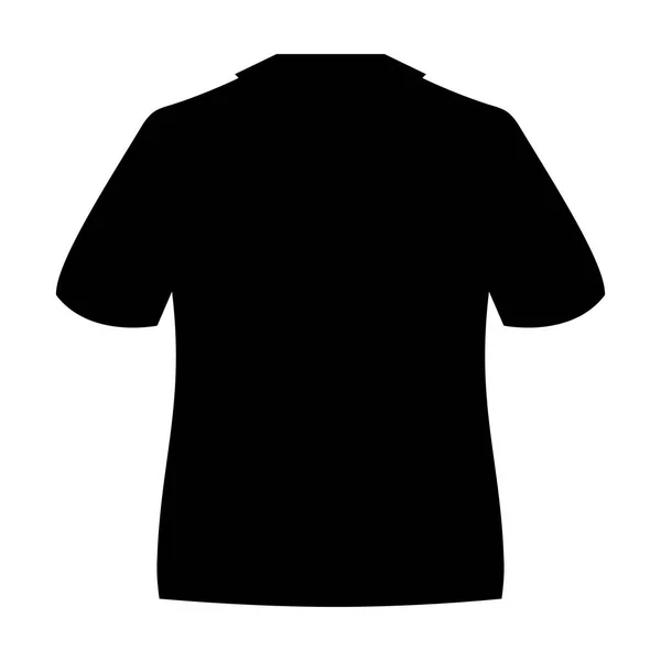 Chemise silhouette icône isolée — Image vectorielle