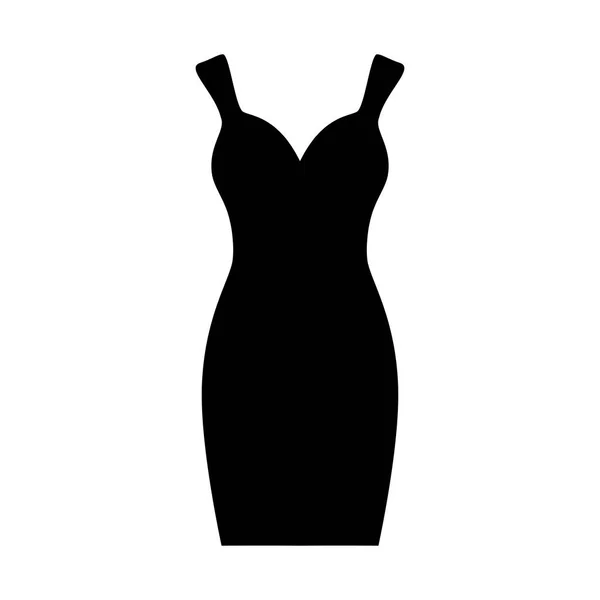Vrouwelijke kleding silhouet pictogram — Stockvector