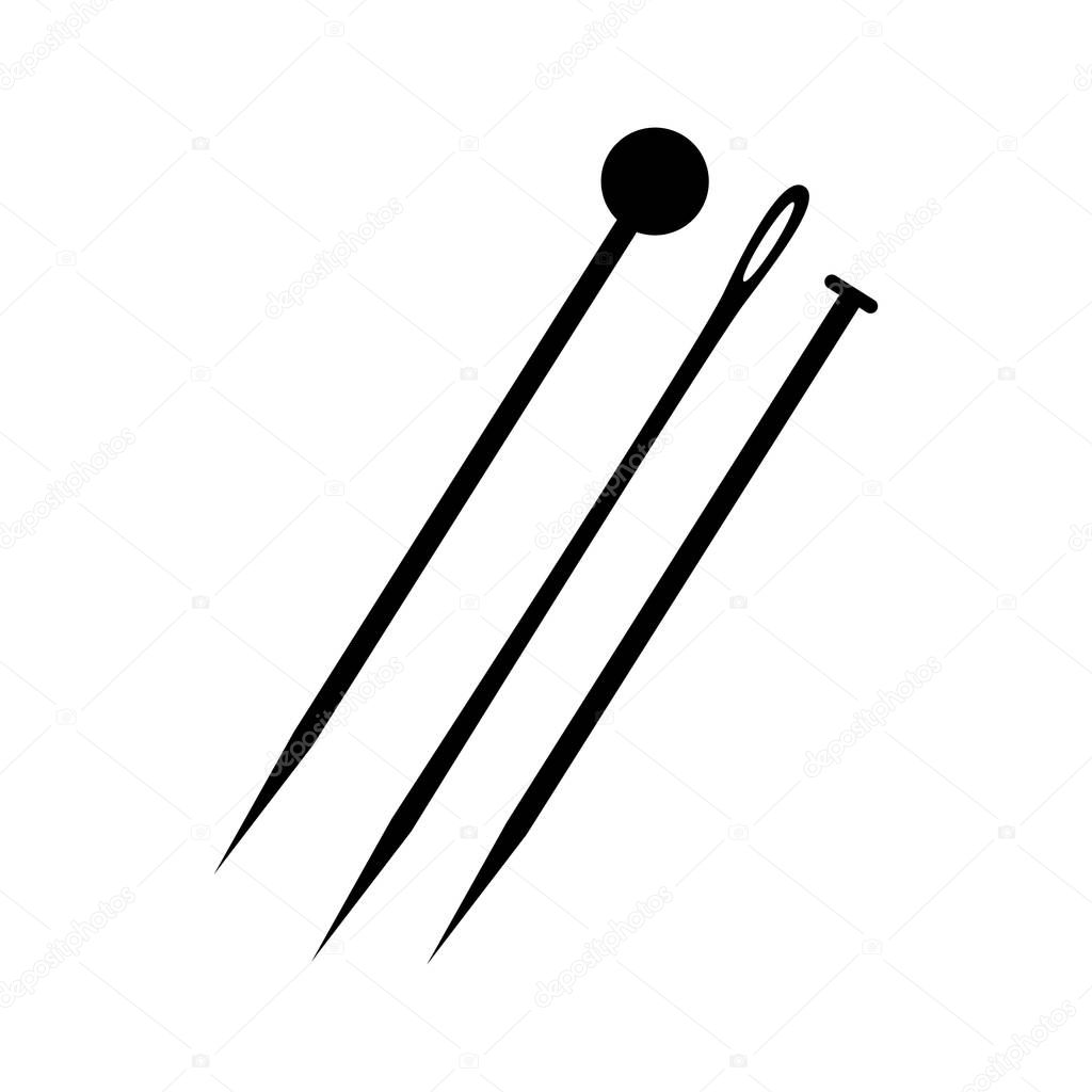 sewing needle vector illustration