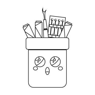 Dikiş komik karakter izole Icon set