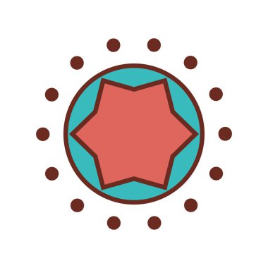 Mandala sanat dekoratif simgesi