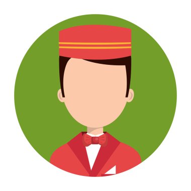 Belboy karakter otel Servisi simgesini