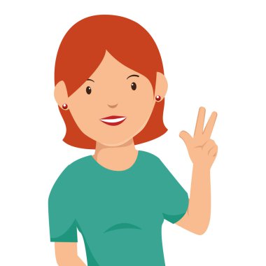 kadın avatar karakteri izole edilmiş simge