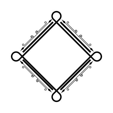 zarif çerçeve dekoratif simgesi