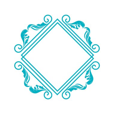 zarif çerçeve dekoratif simgesi