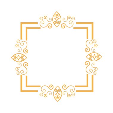 zarif çerçeve dekoratif simgesi