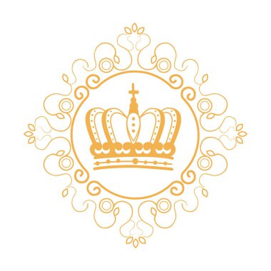 taç ile zarif çerçeve