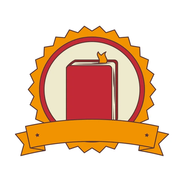 Book school isolated icon — Stock Vector