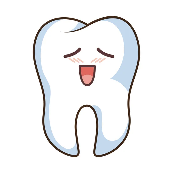 Teeth funny character kawaii style — Stock Vector