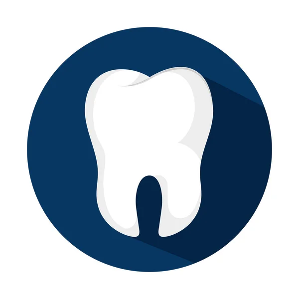 Emblema de dentes ícone isolado — Vetor de Stock