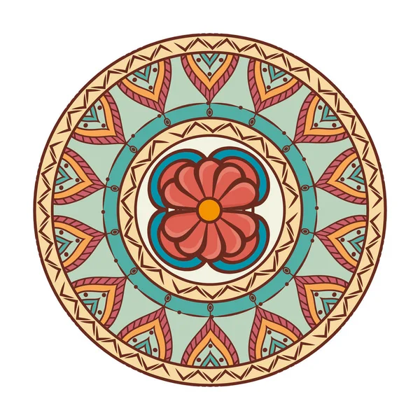 Mandala arte icona decorativa — Vettoriale Stock