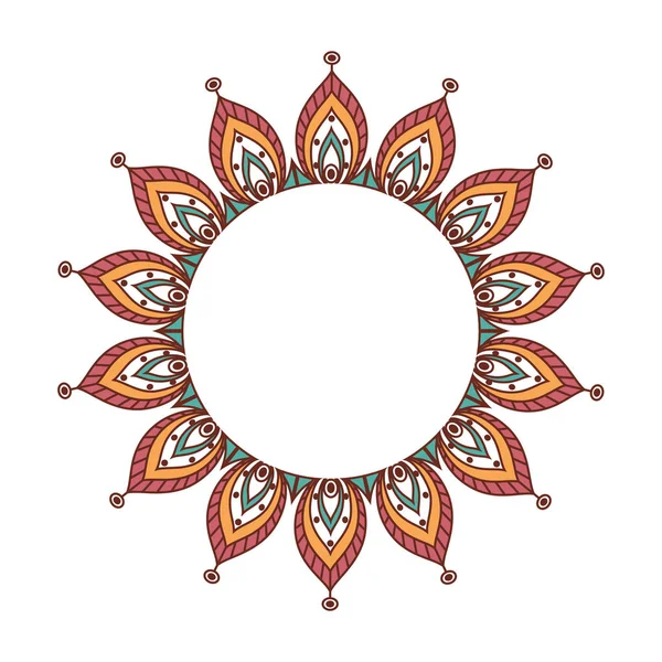 Mandala art decorative icon — Stock Vector