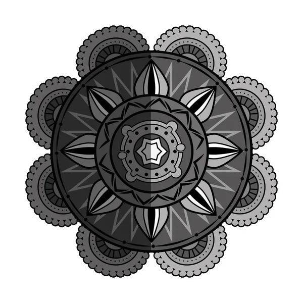 Mandala art decorative icon — стоковый вектор