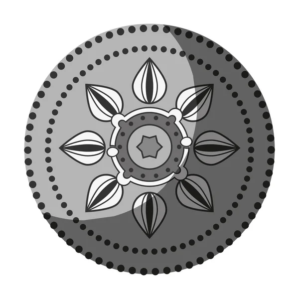 Mandala arte ícone decorativo — Vetor de Stock