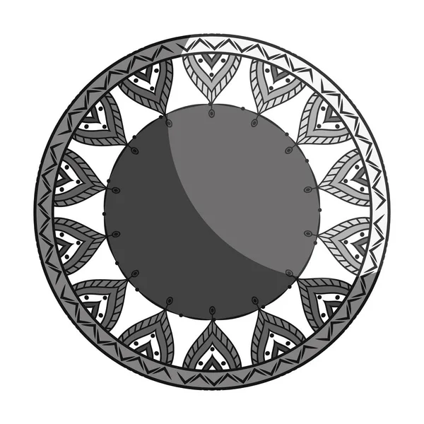 Mandala art decorative icon — стоковый вектор