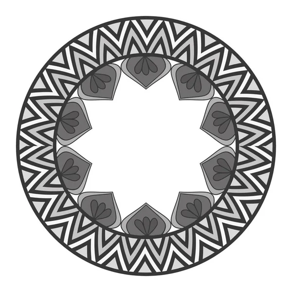 Mandala art decorative icon — Stock Vector