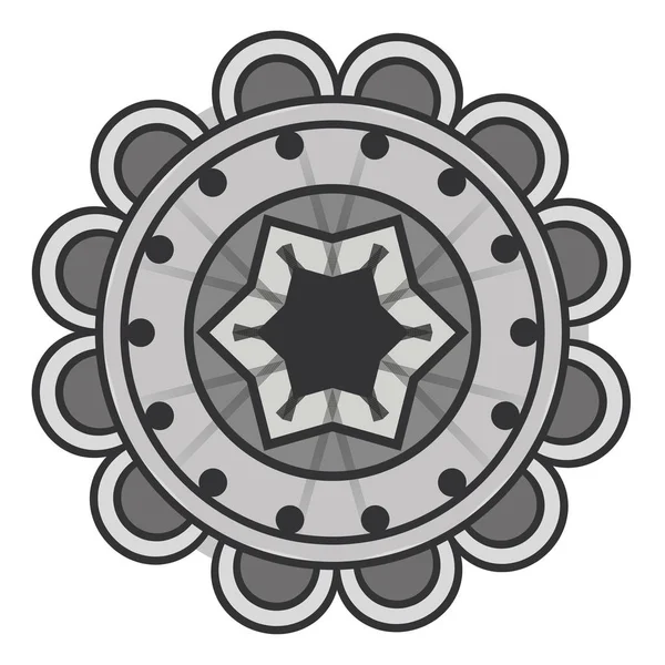 Mandala arte ícone decorativo — Vetor de Stock