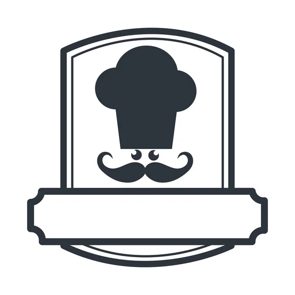 Chapeau chef restaurant emblème — Image vectorielle