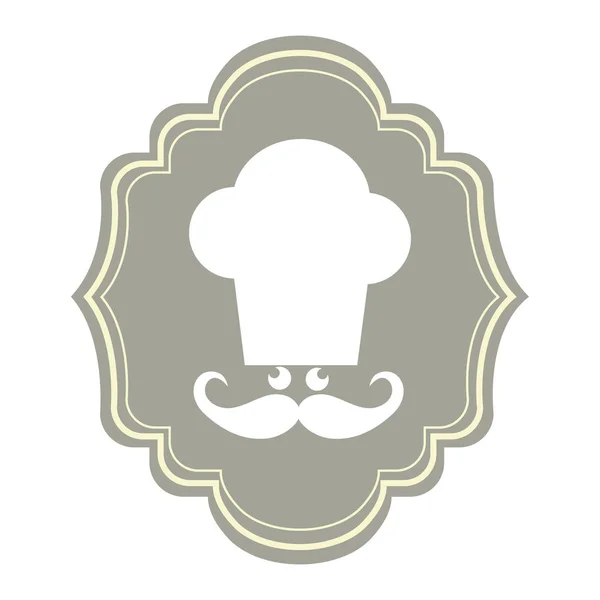 Chef hat restaurant emblem — 스톡 벡터