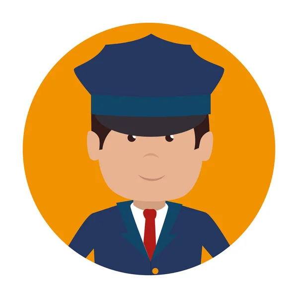 Conductor hotel servicio aislado icono — Vector de stock