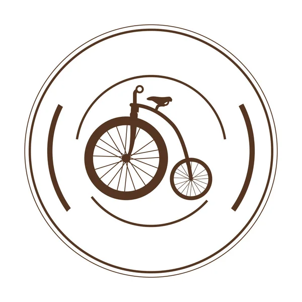 Bicycle vehicle isolated icon — Stock Vector