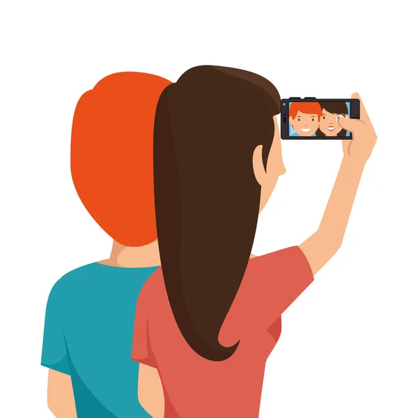 Selfie photography technology icon — Stock Vector