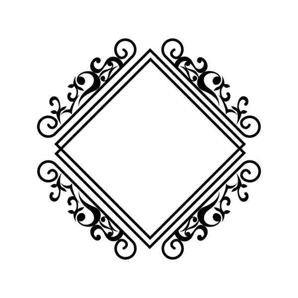 Elegantní rám dekorativní ikona — Stockový vektor