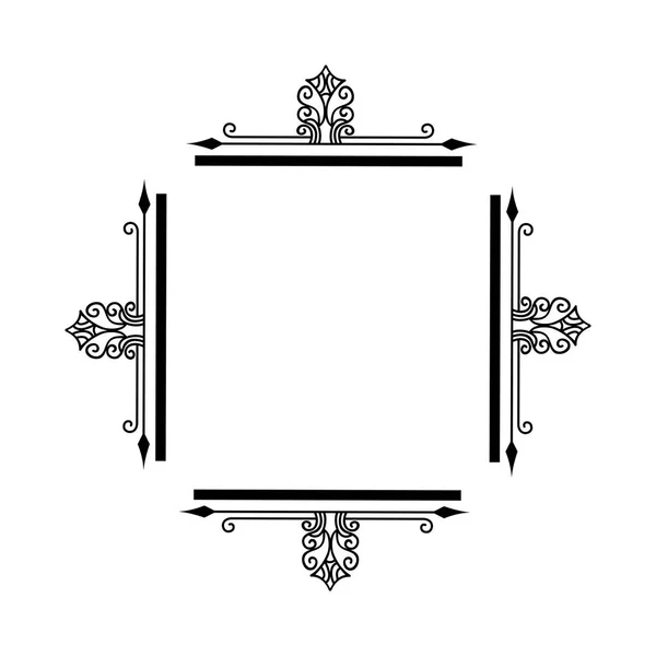 Elegant frame decorative icon — Stock Vector