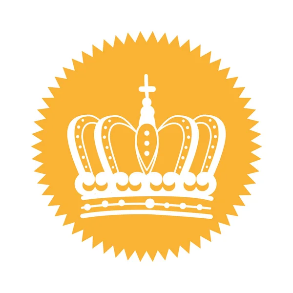 Cadre élégant avec couronne — Image vectorielle