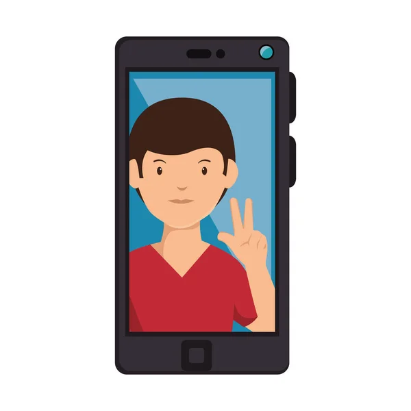 Selfie 사진 기술 아이콘 — 스톡 벡터