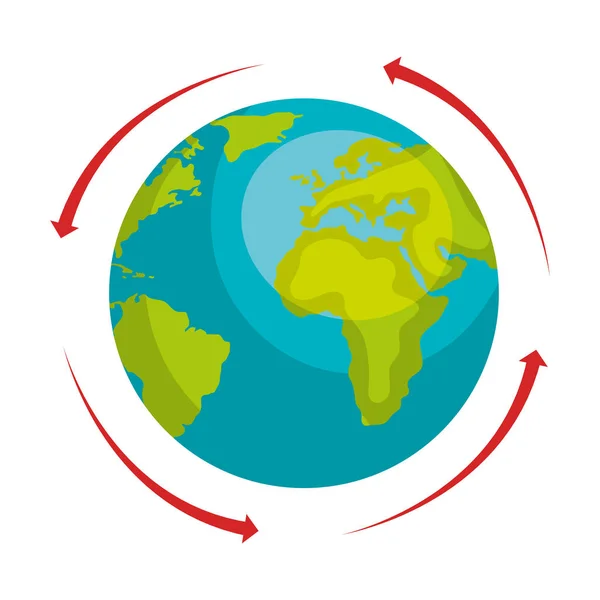 Världen planeten jorden ikonen — Stock vektor