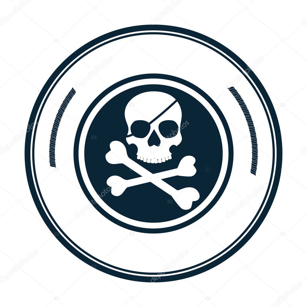 pirate skull symbol icon