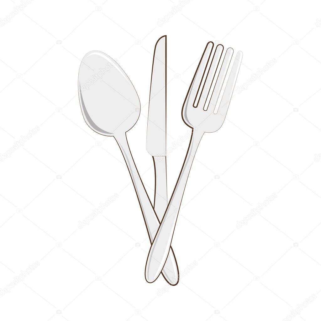 restaurant emblem with cutlery