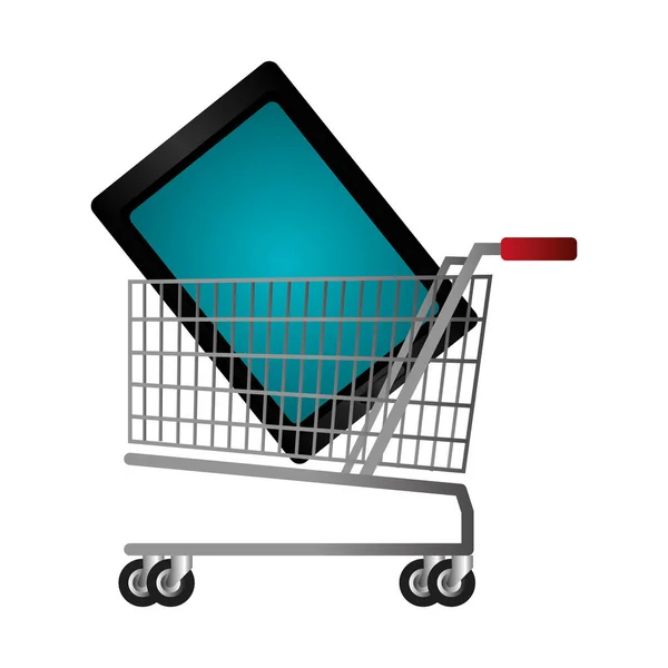 Obchodní ikona nákupního košíku — Stockový vektor