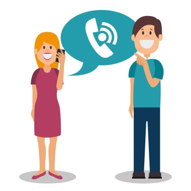 İnsanlar iletişim kavramı simgesi