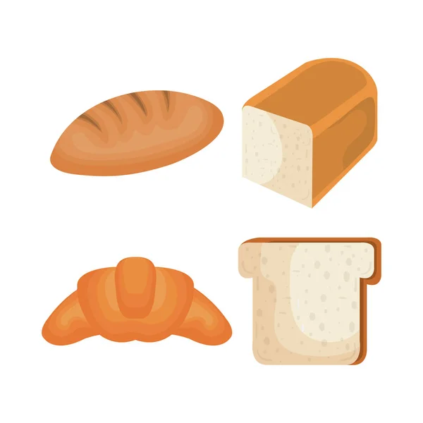 Νόστιμο ψωμί απομονωμένες εικονίδιο — Διανυσματικό Αρχείο