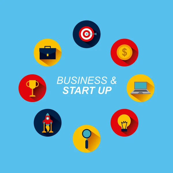 Business und Start-up Design — Stockvektor