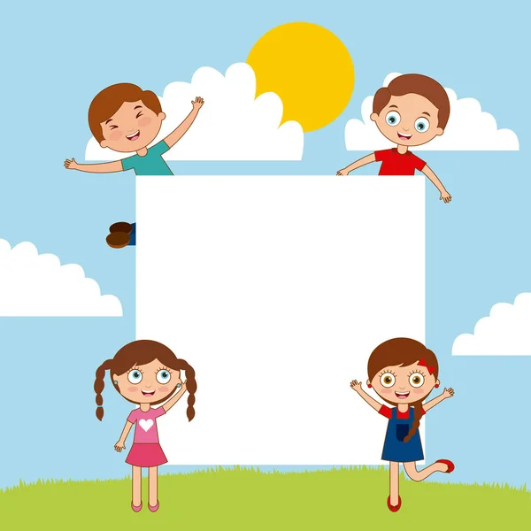 Cartoon kinderen ontwerp — Stockvector