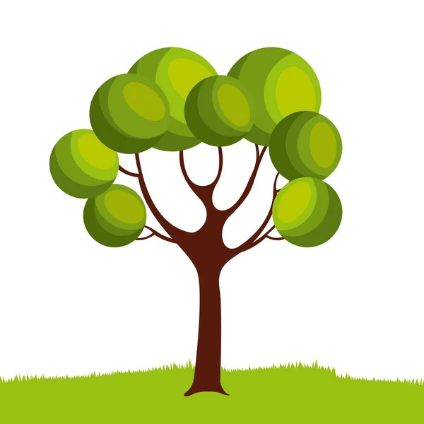 Icono de árbol verde — Vector de stock