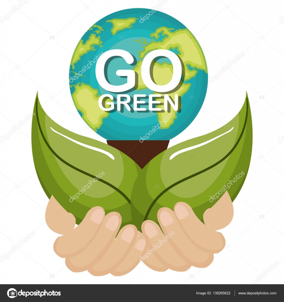 Go green ecology poster Stock Illustration by ©yupiramos #139265622