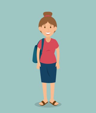 kadın turist avatar karakter